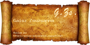 Gaisz Zsuzsanna névjegykártya